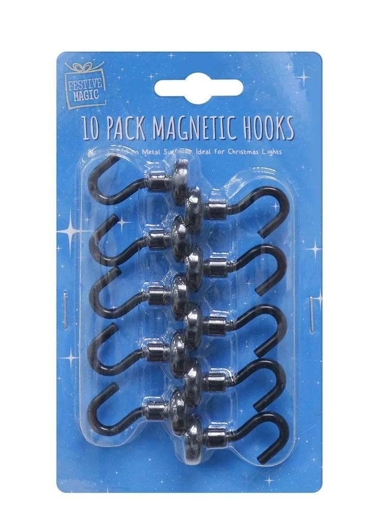 Ganchos magnéticos pequenos para calha 10 unidades (16x35mm)