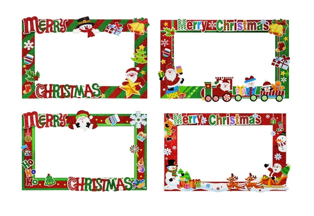 Assento de moldura gigante para selfie de Natal (86x57cm)