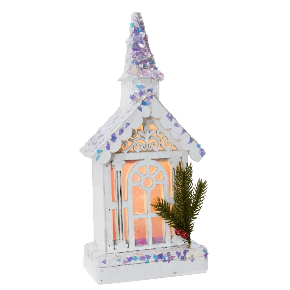 LED Igreja Iridescente Branca (36cm)