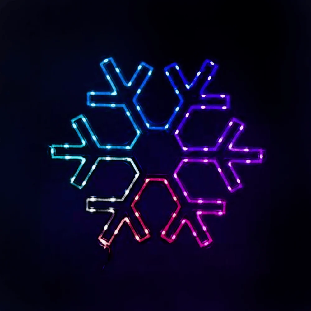 LED Floco de neve com mudança de cor