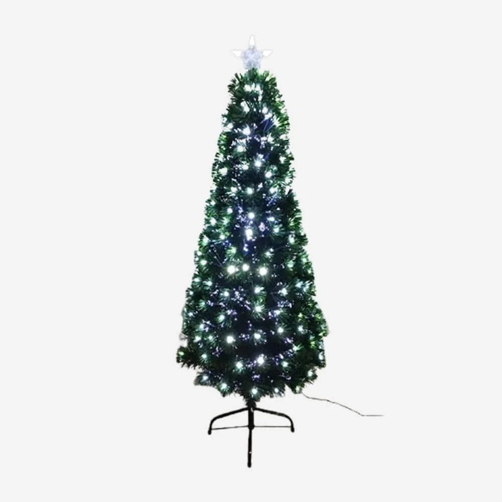 Árvore de fibra óptica fina com LEDs brancos frios (1.8m)