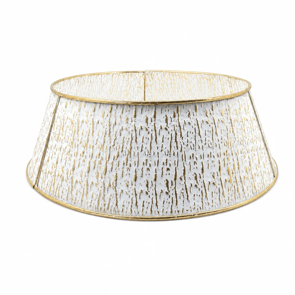 Colar de árvore de metal lavado branco (66cm x 87cm x 28cm)