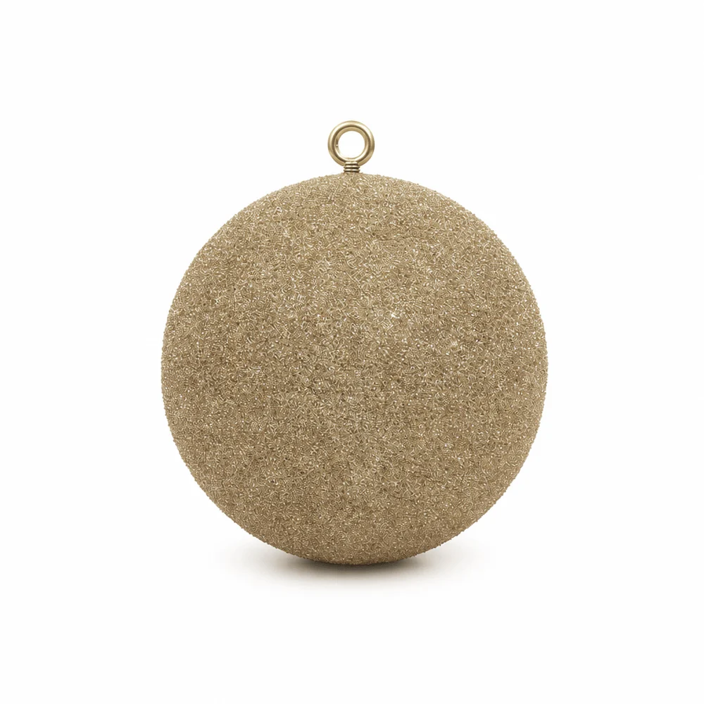 Bola de Natal com contas de ouro (20cm)