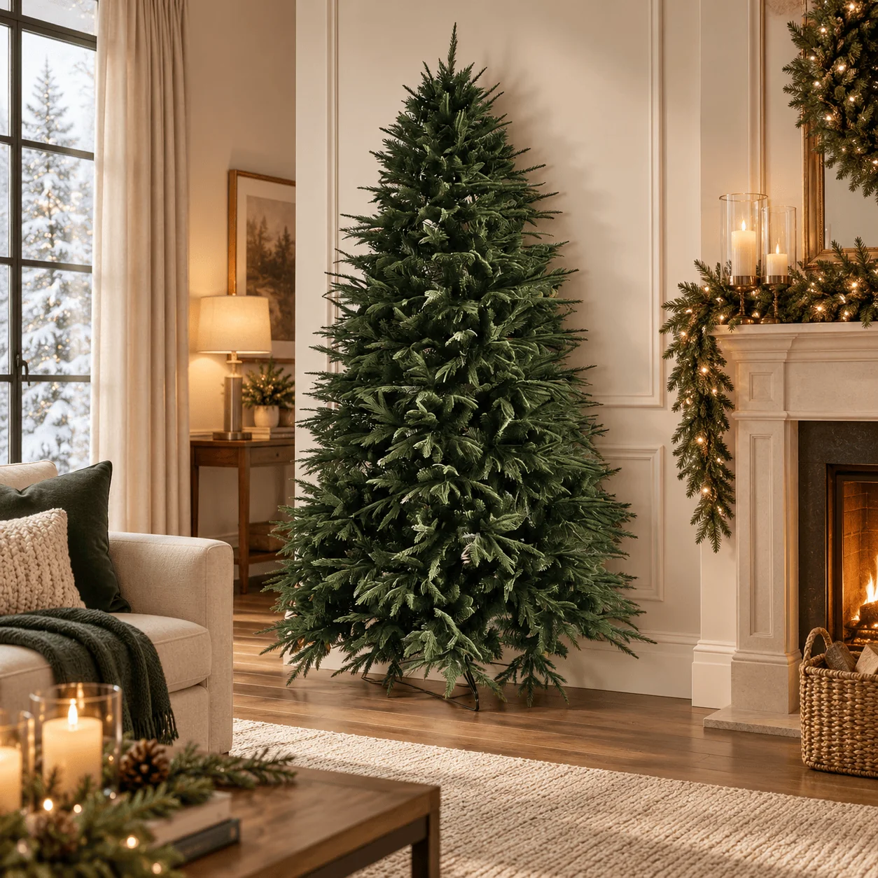 Meia Árvore de Natal da Lapônia (2.1m)