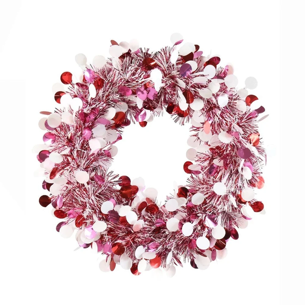 Sortido de guirlanda de festão de hortelã-pimenta rosa (30cm)