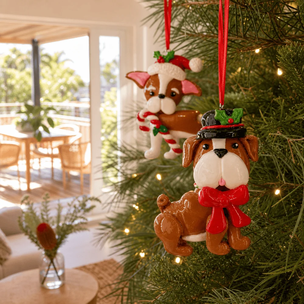 Ornamento festivo para cachorro (10cm)