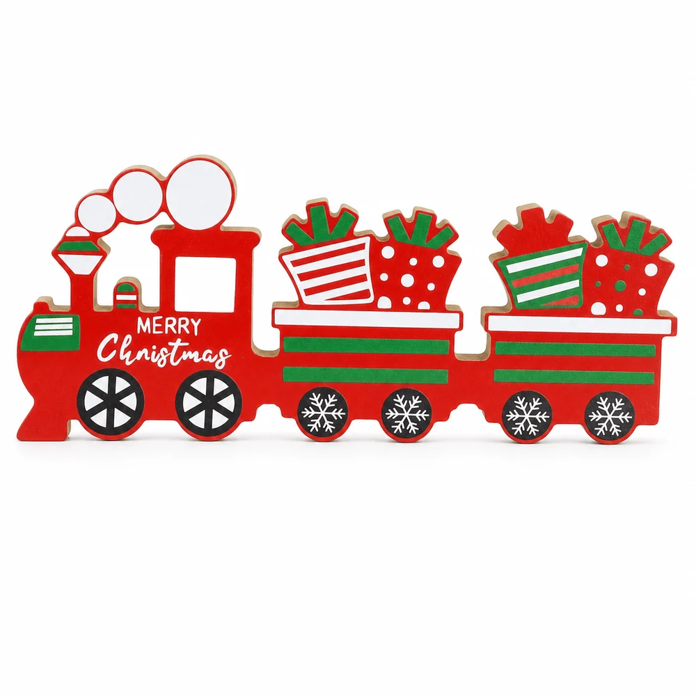 Decoração de mesa de trem de Natal
