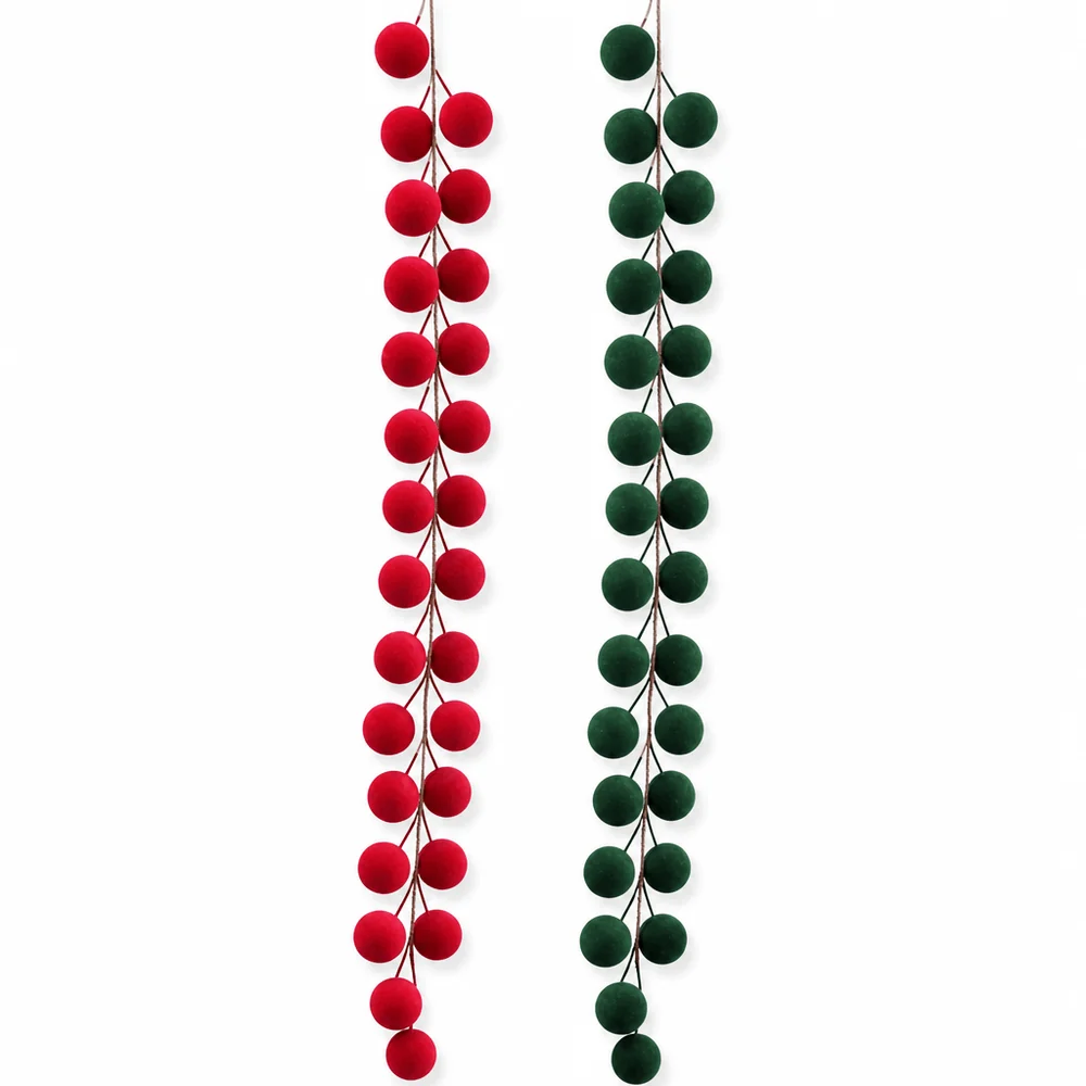 Guirlanda de frutas flocadas (90cm)