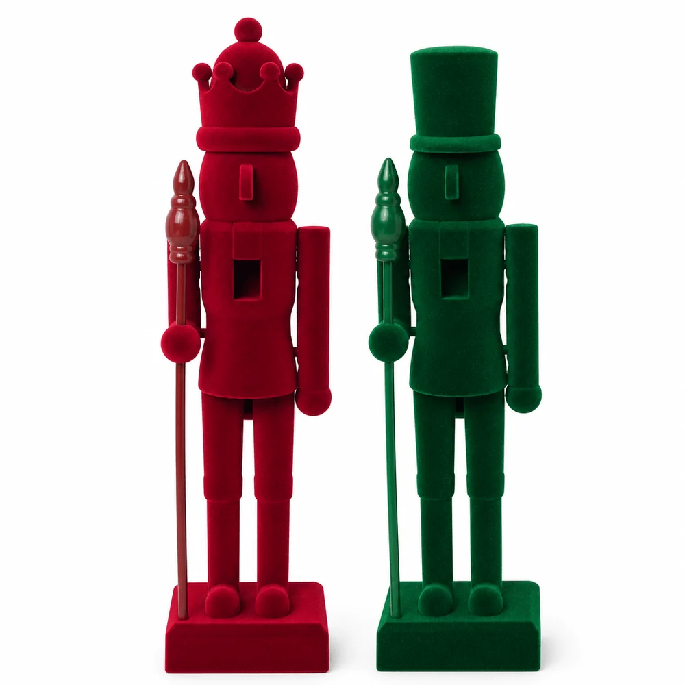 Quebra-nozes flocado (38cm)