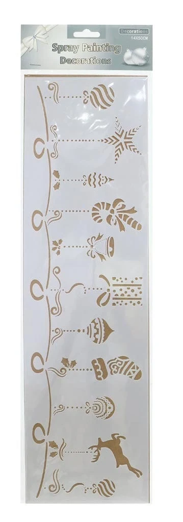 Estêncil em spray de neve para cena de Natal sortido (50cm)