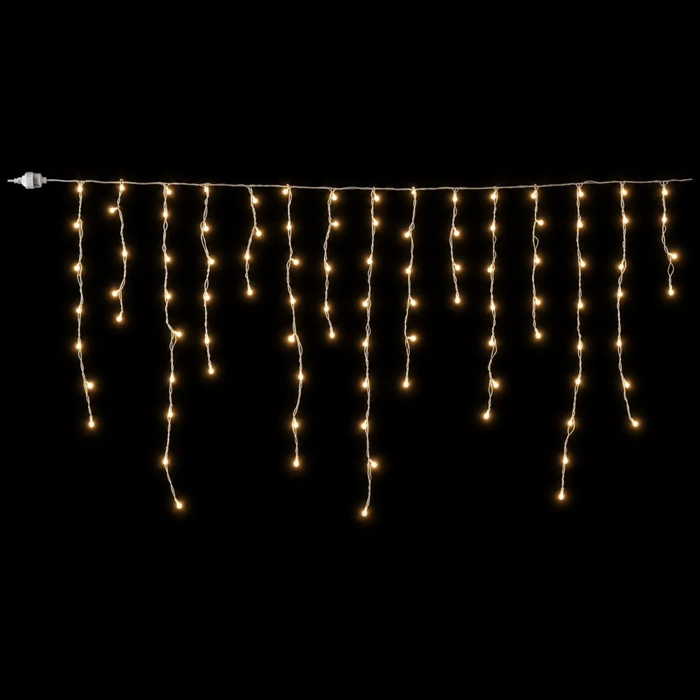 LED 800 Luzes Solares de cascata Branco Quente (11.9m)