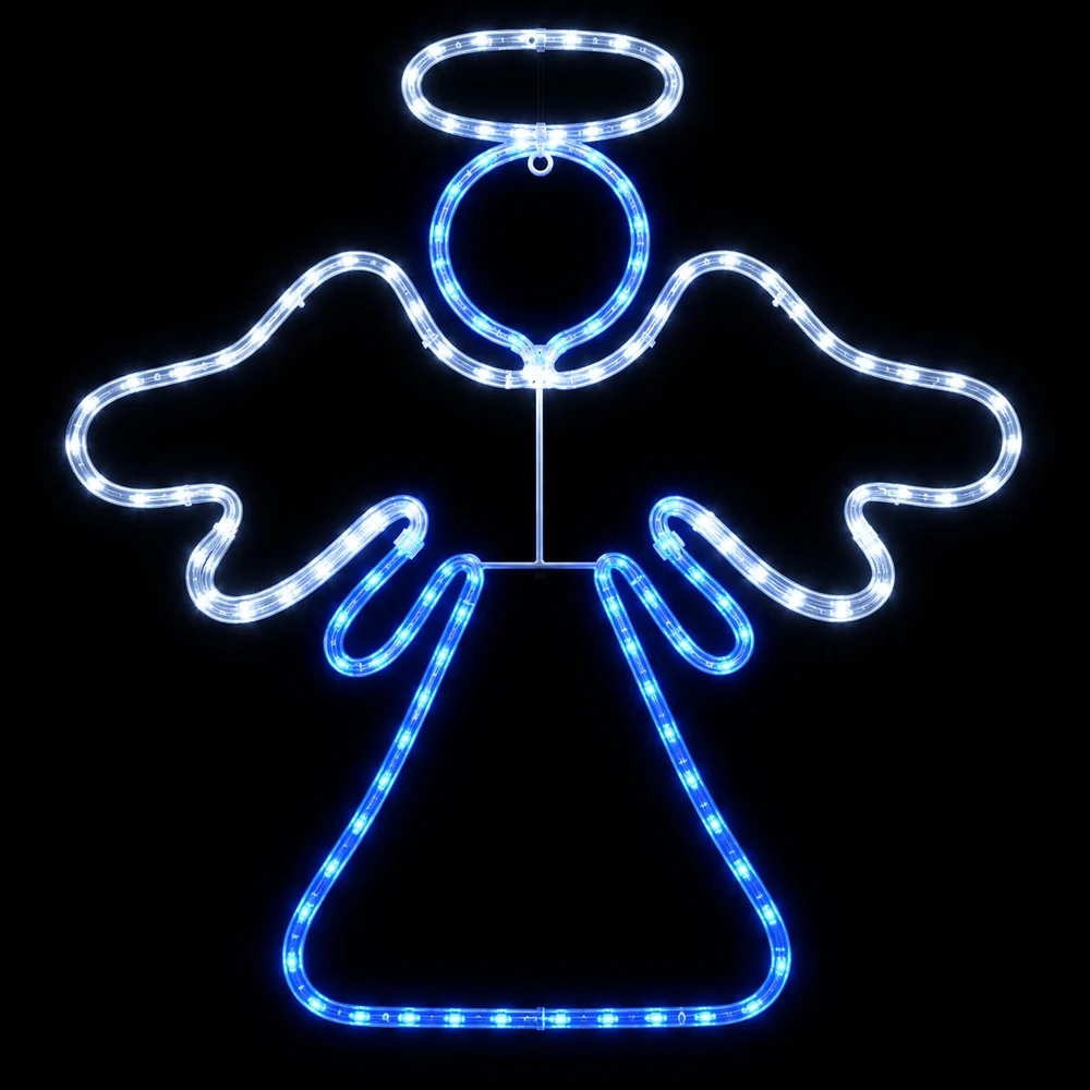 LED Motivo cintilante de anjo com corda de luz