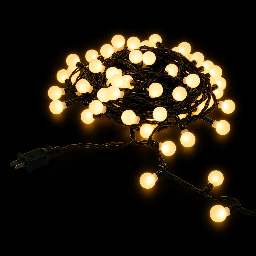 Luzes LED com frutas decorativas branco frio e quente (20m)