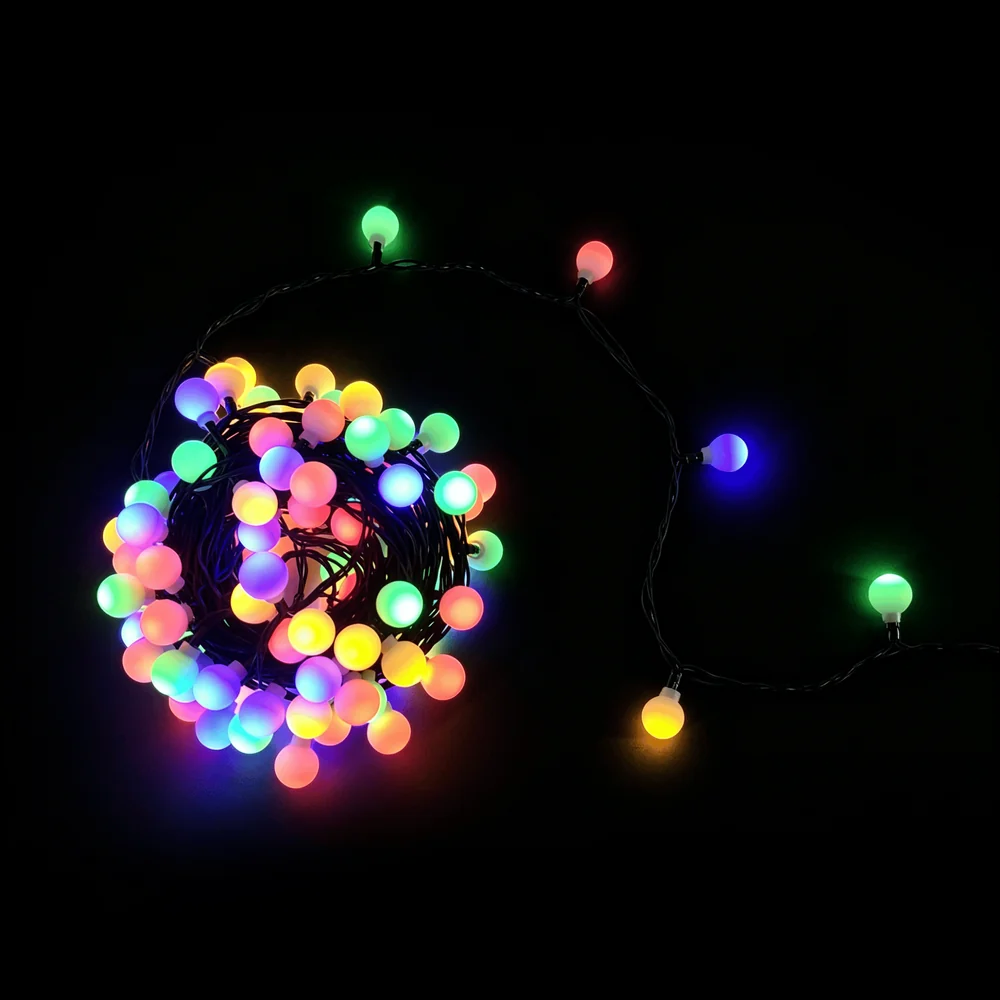 Luzes LED com frutas decorativas multicoloridas (20m)