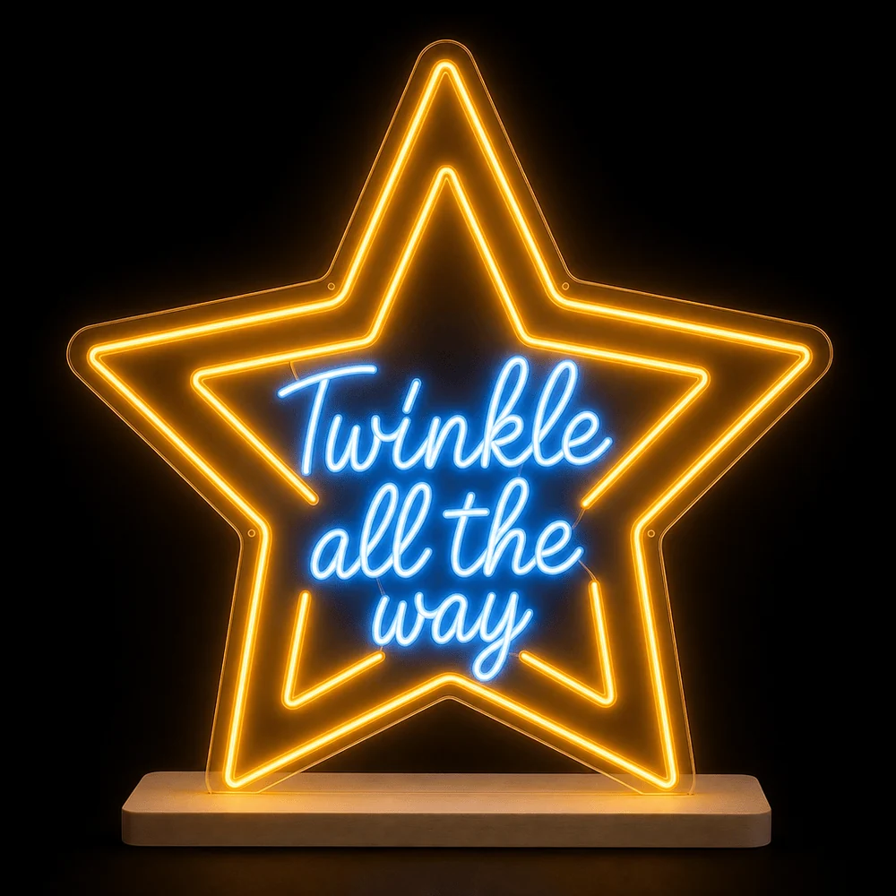 LED Neonflex Twinkle All The Way Estrela na base (60cm)
