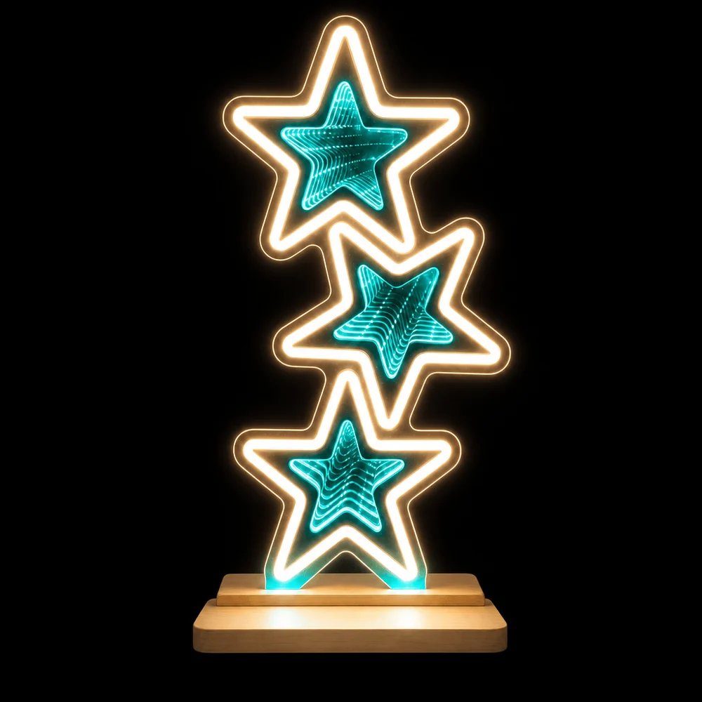 LED Luz Neonflex Triple Stars Infinity (40cm)