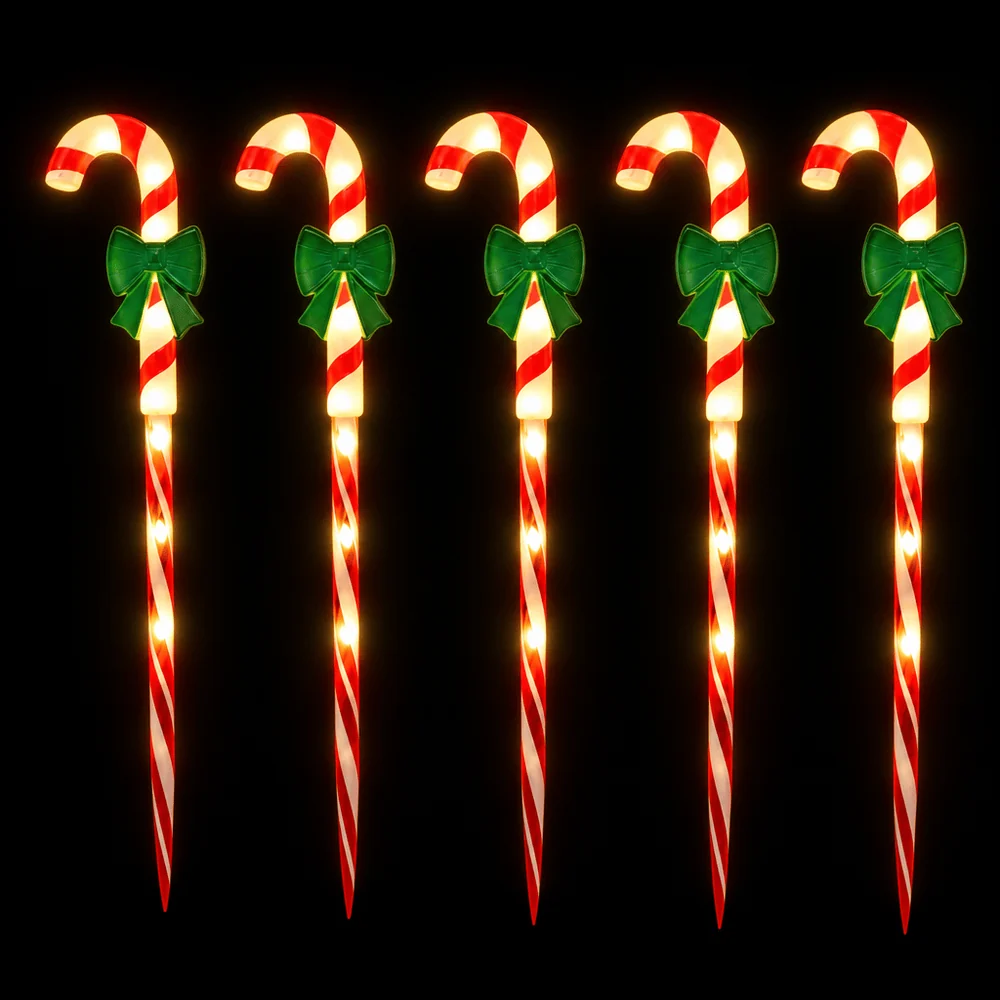 LED Luzes de caminho de bastão de doces 5 unidades