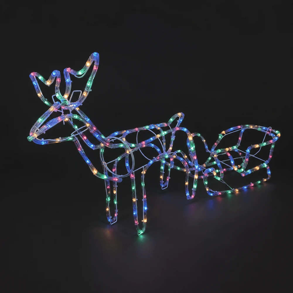 LED Trenó de renas de duas cores