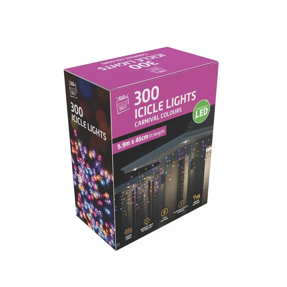 300 LED Luzes de cascata de Carnaval