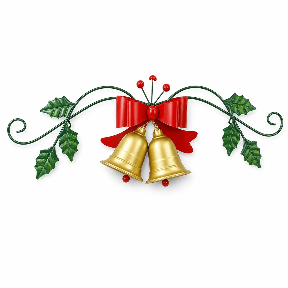Metal Holly Bells Garden Decoração (108cm)