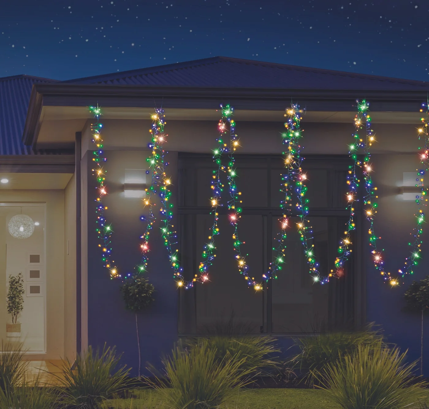 2000 LED Luzes em cachos Multicolorido (29m)
