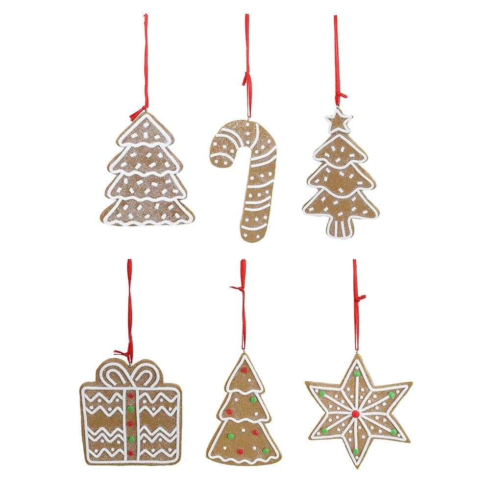 Ornamento de biscoito de açúcar de gengibre sortido