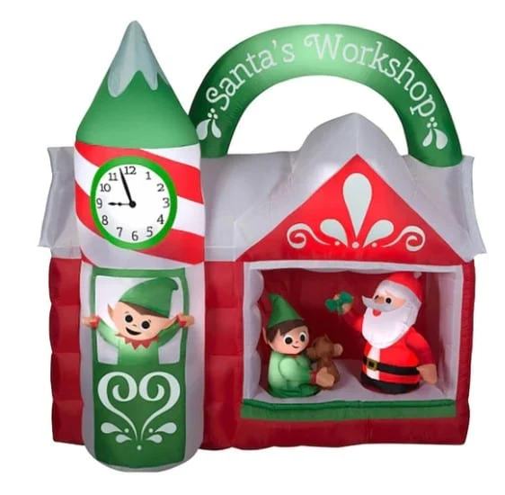 Oficina inflável do Papai Noel (1.5m)