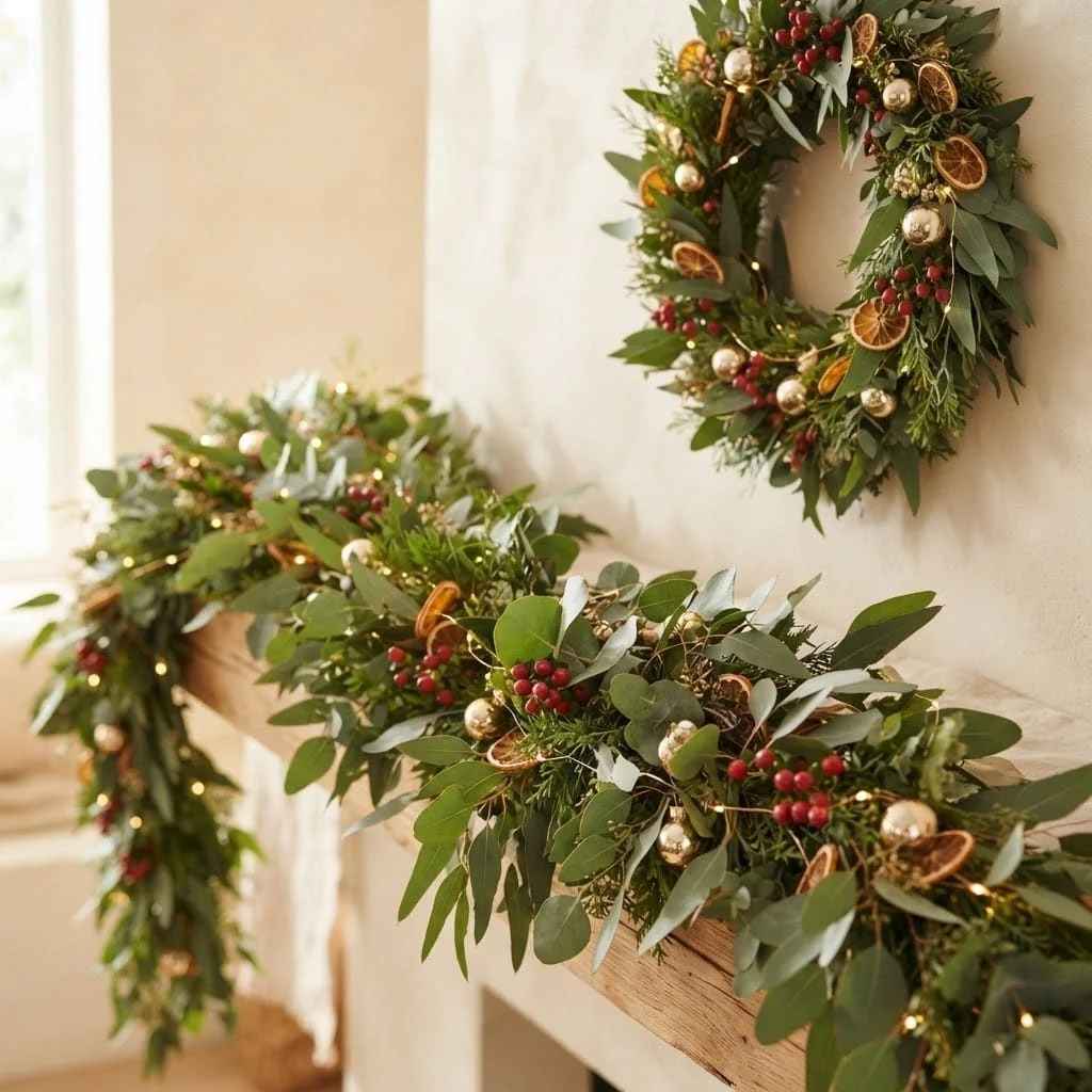 Guirlandas e festões de Natal