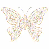 Borboleta LED multicolorida (56cm)