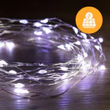 200 LED Solar e USB Luzes de fio Branco Frio (19.9m)