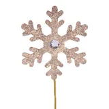 Haste de floco de neve com Glitter champanhe (50cm)