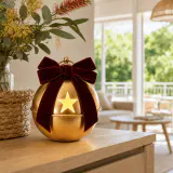 LED Metal Nutbell com Vela