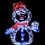 LED Motivo de boneco de neve de arame estrelado