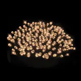 100 LED cordões de luzes solares brancas quentes (4.95m)