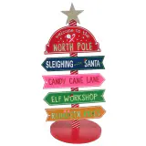 Placa de mesa arco-íris de Natal (34cm)