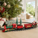 Conjunto clássico de trem grande de natal