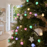 Luzes LED em cachos com frutas decorativas multicoloridas (10m)