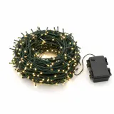 LED 200 cordões de luzes operadas por bateria branco quente