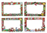 Assento de moldura gigante para selfie de Natal (86x57cm)