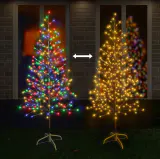 Árvore LED com luzes cintilantes multicoloridas e branco frio (1.8m)