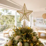 Ponteira de estrela com glitter (17cm)