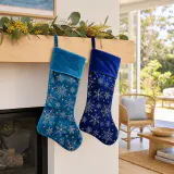 Meia de flocos de neve Azul Frost (51cm)