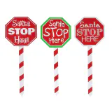 Papai Noel, pare aqui Estaca sortido (40cm)