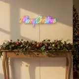 LED Mudança de cor Neonflex Feliz Natal (16cm x 60cm)