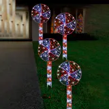 LED Luzes de caminho de pirulito de fio estrelado (4 unidades)
