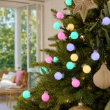 Luzes LED em cachos com frutas decorativas multicoloridas (20m)