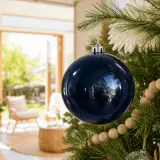 Bola de Natal Azul Brilhante (15cm)
