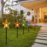 LED Luzes solares do caminho da estrela kit com 5 unidades