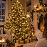 LED 300 cordões de luzes de varinha mágica branco quente (14.95m)