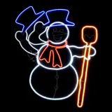 LED Boneco de neve ondulante Neonflex (83cm)